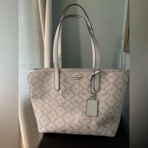 Kate Spade Floral Patterned Cream Tote